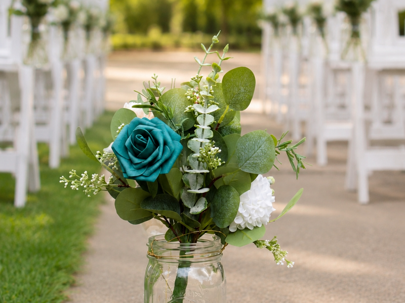 Wedding reception floral centerpiece